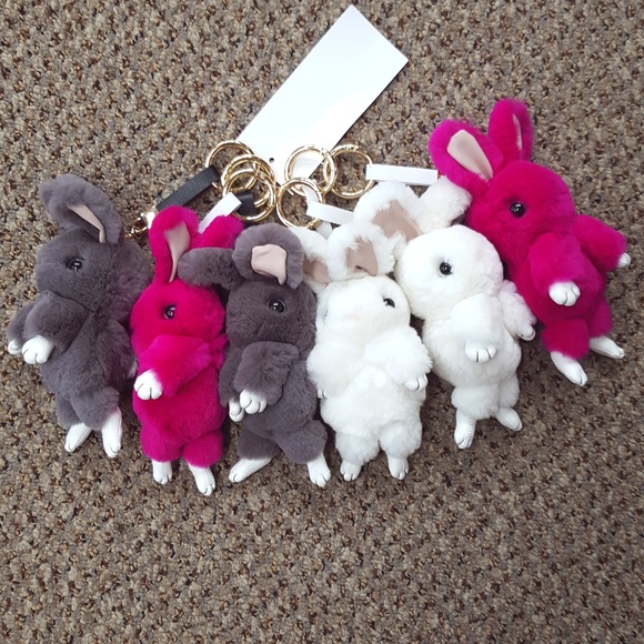 Rex Rabbit Fur Rabbit Keychain - Picture 2 of 5